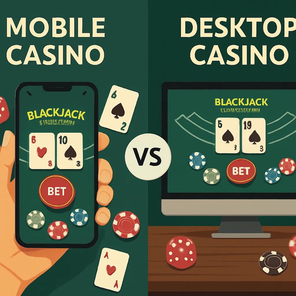 Mobil casino ile masaüstü casino karşılaştırması